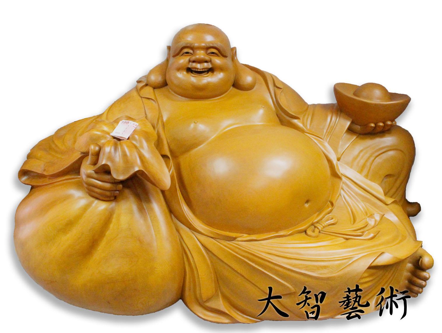 老檜木元寶彌勒佛