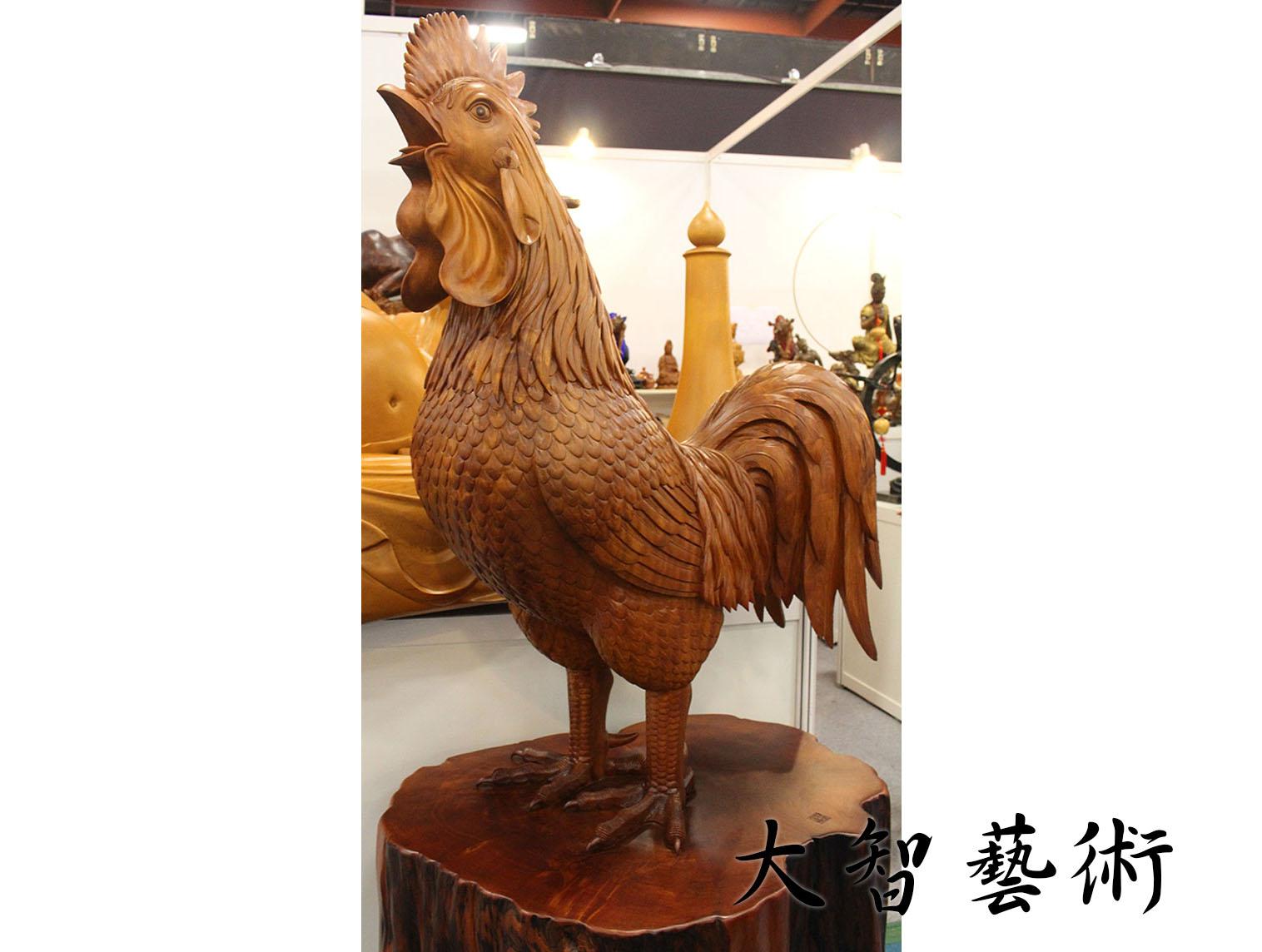 檜木大雞(金雞報喜)